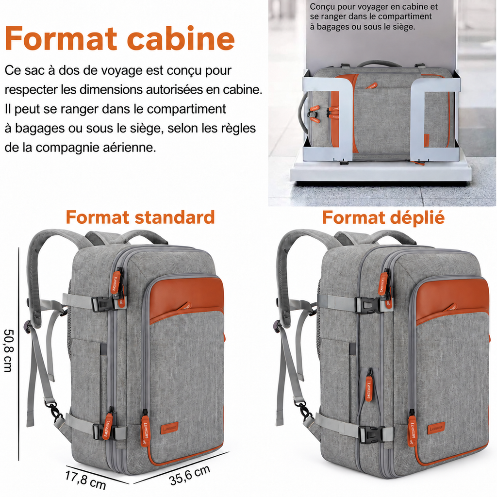 Sac-à-dos de voyage grande capacité pour hommes et femmes