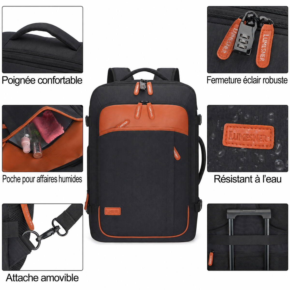 Sac-à-dos de voyage grande capacité pour hommes et femmes