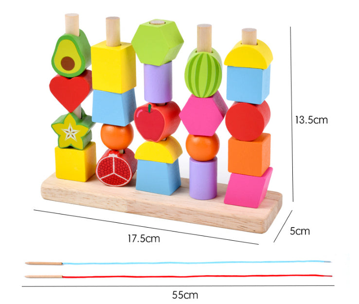 Beads columns fruits and shapes
